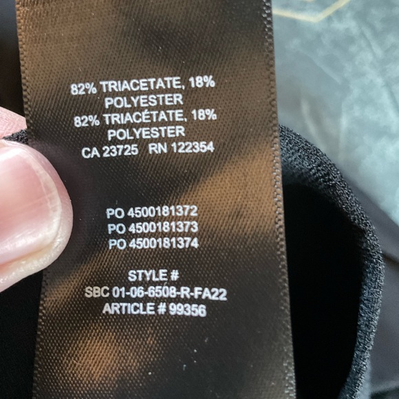 Aritzia Babaton Conan Cropped Pant Black Crepe Trousers Mid Rise Slim Fit 16 NWT - Picture 15 of 15